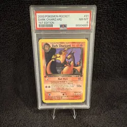 Pokemon TCG Dark Charizard 21/82 Team Rocket Rare 1st Edition PSA 8 80 HP - Image 1