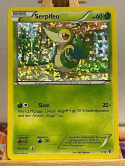 Serpifeu 1/12 Holo McDonalds 2011 Promo Rare Deutsch Exc Pokemon - Image 1