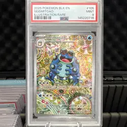 2025 Pokemon BLK EN-Black Bolt Seismitoad #105 PSA 9 - Image 1