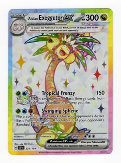 Alolan Exeggutor ex 225/191 NM Holo Pokemon SSP SV08: Surging Sparks - Image 1
