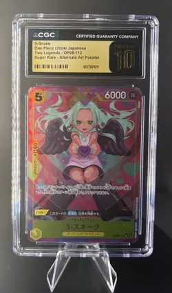 One Piece GRADED S-Snake Alt Art OP08 SR CGC 10 Pristine Japanese - Image 1