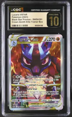 Pokemon Lucario VSTAR Promo 291 CGC Pristine 10 Pokemon Card - Image 1