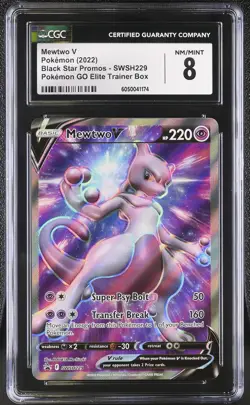 Pokemon Mewtwo V Promo 229 CGC 8 NM/Mint Pokemon Card - Image 1
