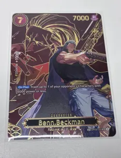 Bandai One Piece Card Game Benn Beckman OP-09 OP09-009 SP SR Alt Art Foil - Image 2