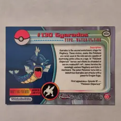Topps Chrome TV Animation Edition Gyarados #130 Water Holo English Pokemon Card - Image 2