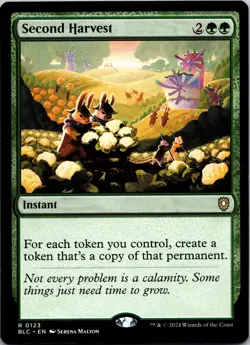 Second Harvest 123 Rare Commander: Bloomburrow Magic: The Gathering Near Mint - Image 1