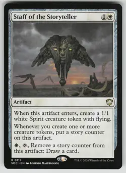 Staff of the Storyteller Rare Commander: Secrets of Strixhaven 111 MTG NM 2026 - Image 1