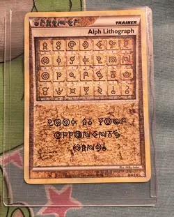 Alph Lithograph ONE Heartgold & Soulsilver Holo Pokemon - Image 1