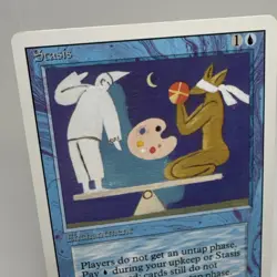 MTG - Stasis Revised Edition Rare Blue Enchantment Cost 1U Regular Fay Jones - Image 2