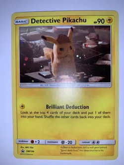 DETECTIVE PIKACHU - SM194 - Promo Card - Holographic - Pokemon Card - :NM-LP - Image 1