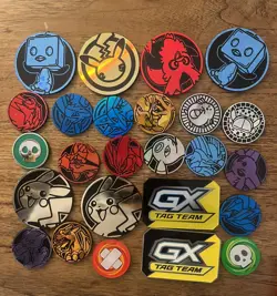 25 Pokemon TCG Official Flip Coins Lot 24 Plastic 1 Metal - Image 1
