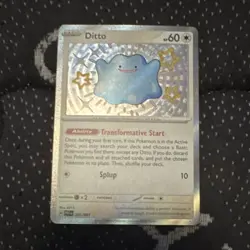 Pokemon TCG SV: Paldean Fates Ditto 201/091 Shiny Rare Holo English HP 60 - Image 1