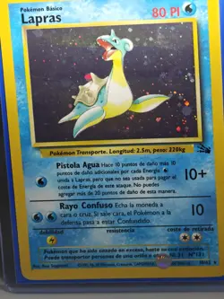 1999 Pokemon TCG Lapras Fossil Holo Unlimited Rare Card 10/62 - Image 1