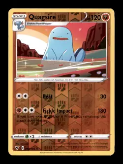 QUAGSIRE 084/185 R VIVID VOLTAGE POKEMON REVERSE HOLO NM/M - Image 1
