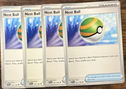 Nest Ball 181/198SV01: Scarlet & Violet Base Set Non-Holo Pokemon TCG Playset X4 - Image 1
