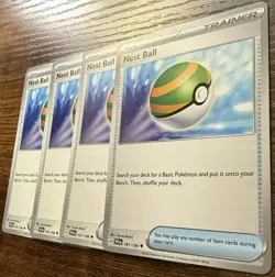 Nest Ball 181/198SV01: Scarlet & Violet Base Set Non-Holo Pokemon TCG Playset X4 - Image 2