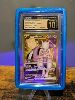 Team Rocket's Mewtwo EX 240/182 Hyper Rare Holo Pokemon CGC 10 Pristine - Image 1