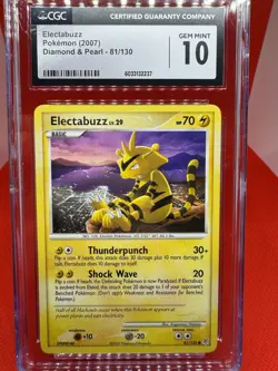 CGC GEM MINT 10 Electabuzz #81 Diamond & Pearl Pokemon 2007 TCG RARE - LOW POP - Image 1