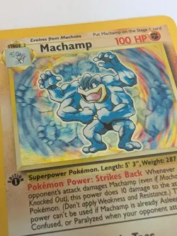 Pokemon TCG Machamp Holo 1st Edition Base Set 8/102 Holo Rare HP - Image 3