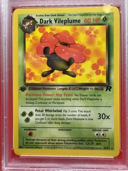 2000 Pokemon Team Rocket Dark Vileplume 1ST EDITION 30/82 PSA 8 TCG - Image 2