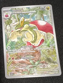 Pokemon Flapple 210/191 Holo Illustration Rare EN Sv08 Surging Sparks HP 80 - Image 1