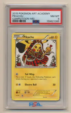 PSA 8 Pokemon 2015 Art Academy Competition Me! Pikachu NM/MINT Condition! - Image 1