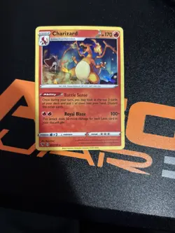 2020 POKEMON VIVID VOLTAGE #025/185 CHARIZARD PROMOS HOLO CRACKED ICE VLP-LP - Image 1
