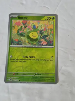 Budew 004/131 Common Prismatic Evolutions Pokemon Reverse Holo Near Mint - Image 1