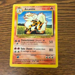 Arcanine 23/102 Uncommon Base Set Unlimited Pokemon MP - Image 1
