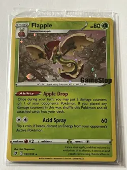 Flapple Gamestop Promo 22 / 192 Pokemon Rebel Clash 2020 Near Mint Holo Sealed - Image 2