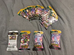 Pokemon TCG Evolving Skies Sleeved Booster Pack ART SET - 4 PACKS PER - Image 1