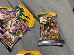 Pokemon TCG Evolving Skies Sleeved Booster Pack ART SET - 4 PACKS PER - Image 4