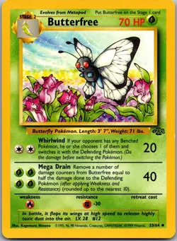 Butterfree 33/64 Uncommon Jungle Pokemon Near Mint - Image 1