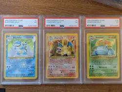 3X 1999 Pokemon Base PSA 1 Charizard 4 Blastoise 2 Venusaur 15 Holo Sequential - Image 1