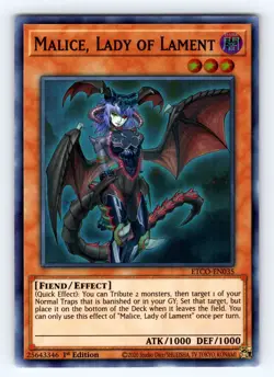 Yugioh Malice, Lady of Lament ETCO-EN035 Super Rare - NM 💎 - Image 1
