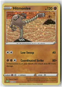 Hitmonlee 011/034 Holo Classic Collection Trading Card Game Classic Pokemon NM - Image 1