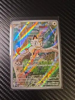 Meowth 106/094 Illustration Rare Phantasmal Flames English Pokemon Card TCG - Image 1