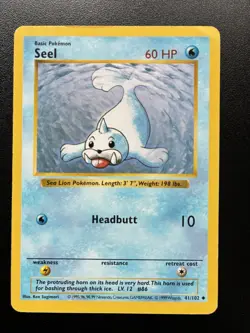 Pokemon Card Seel 41/102 Shadowless Base Set WOTC - Image 1