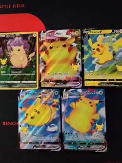 Pokemon Celebrations Lot of 5 Pikachu Cards - Image 1