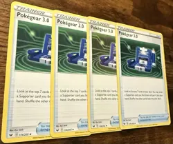 Pokegear 3.0 174/202 Swsh01: Sword & Shield Non-holo Pokemon TCG Playset (X4) - Image 3