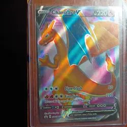 2020 POKEMON CHAMPIONS PATH ELITE TRAINER BGS 10 SWSH050 CHARIZARD V HOLO 9a - Image 3