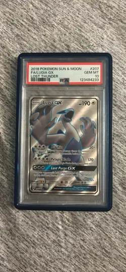 Pokemon Lugia GX 207/214 Lost Thunder Ultra Rare Full Art Holo PSA 10 - Image 1