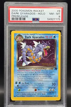 Dark Gyarados Holo PSA 8 NM - MT #8 2000 Pokemon Team Rocket Vintage Prerelease - Image 1