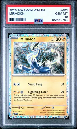 2025 POKEMON M24 EN-MCDONALD'S COLL #003 MIRAIDON PSA 10 - Image 1