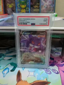 PSA 9 GENGAR V #156 - Fusion Strike 2021 SWSH Pokemon Card! - Image 1