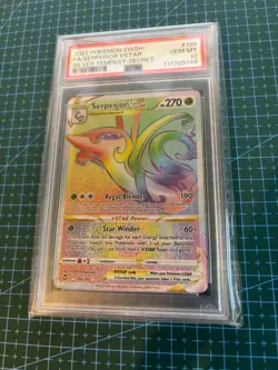 Pokemon TCG SWSH Silver Tempest Serperior Vstar Hyper Rare PSA 10 Gem Mint - Image 3