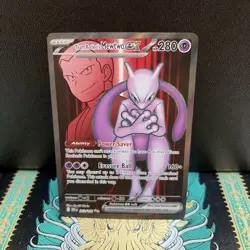 Pokemon TCG Team Rocket’s Mewtwo Ex Destined Rivals 213/182 Ultra Rare - Image 1