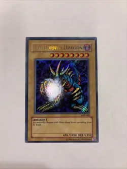 Tri-Horned Dragon LOB-000 Double Misprint Foil Bleed And OC (15) - Image 1