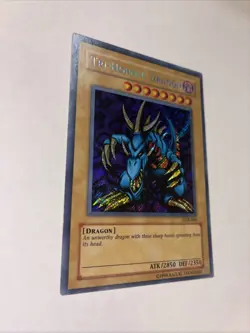 Tri-Horned Dragon LOB-000 Double Misprint Foil Bleed And OC (15) - Image 2