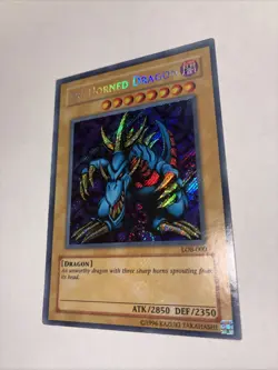 Tri-Horned Dragon LOB-000 Double Misprint Foil Bleed And OC (15) - Image 3